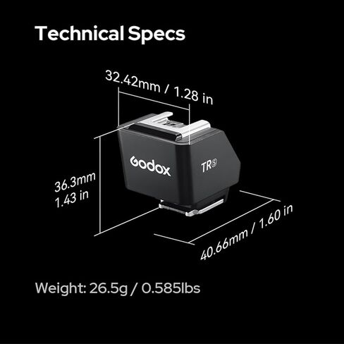 Godox TR-S TTL Hot Shoe Riser for Sony Camera, Hot Shoe Extender for Godox iT30Pro-S iT20-S iT22-S iM30 iM20 iM22 Mini Flash, 0-90° Tilt Adjustment, Raises 30mm Height, Reduce Lens Shadow in Saudi Arabia