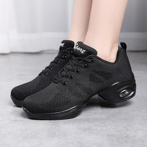 أحذية الرقص للنساء أحذية موسيقى الجاز تقسيم أحذية رقص وحيد الرقص الدانتيل وسادة الهواء الجاز أحذية جاز التنفس منصة رقص حديثة منصة المشي رقص الحذاء in Kuwait