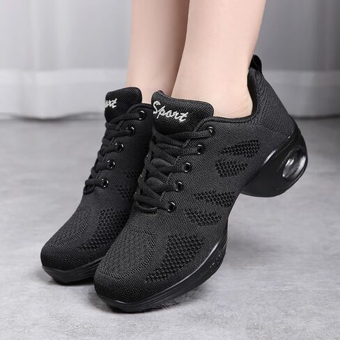 أحذية الرقص للنساء أحذية موسيقى الجاز تقسيم أحذية رقص وحيد الرقص الدانتيل وسادة الهواء الجاز أحذية جاز التنفس منصة رقص حديثة منصة المشي رقص الحذاء in Kuwait