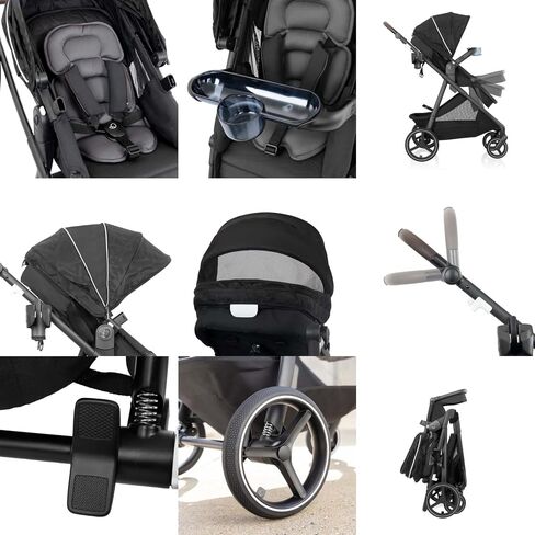 Evenflo Shyft Intuiti+ Stroller with Green & Gentle Fabric (Quartz) in Saudi Arabia