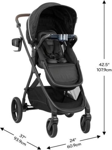 Evenflo Shyft Intuiti+ Stroller with Green & Gentle Fabric (Quartz) in Saudi Arabia