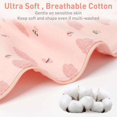 Organic Cotton Baby Sleep Sacks Swaddles for Newborn 0-3 Months Girls, Arms Up Swaddle Blanket 2 Packs Hands Up 3-Way Transitions to Arms-Free Wearable Sleeping Sack Bag Snug Fit Calms Startle Reflex in Saudi Arabia