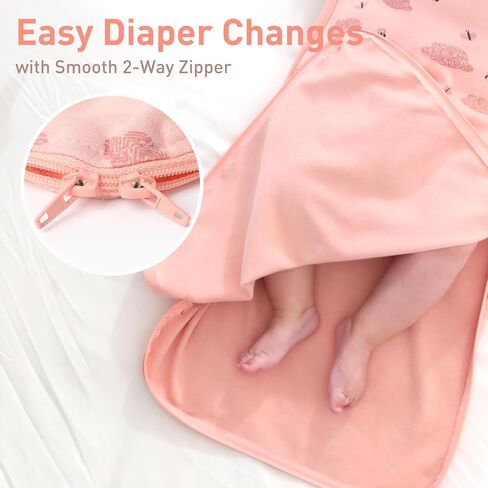 Organic Cotton Baby Sleep Sacks Swaddles for Newborn 0-3 Months Girls, Arms Up Swaddle Blanket 2 Packs Hands Up 3-Way Transitions to Arms-Free Wearable Sleeping Sack Bag Snug Fit Calms Startle Reflex in Saudi Arabia