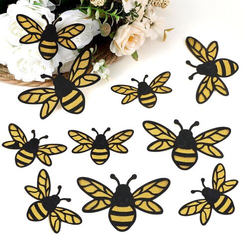24pcs 3D Bee Stickers for Wall - Cute Bee Wall Decals Decor for Crafts Windows Decoration, Yellow and Black Honey Bees Themed Ornaments for Party in Saudi Arabia