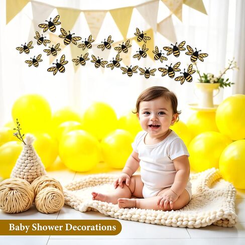 24pcs 3D Bee Stickers for Wall - Cute Bee Wall Decals Decor for Crafts Windows Decoration, Yellow and Black Honey Bees Themed Ornaments for Party in Saudi Arabia