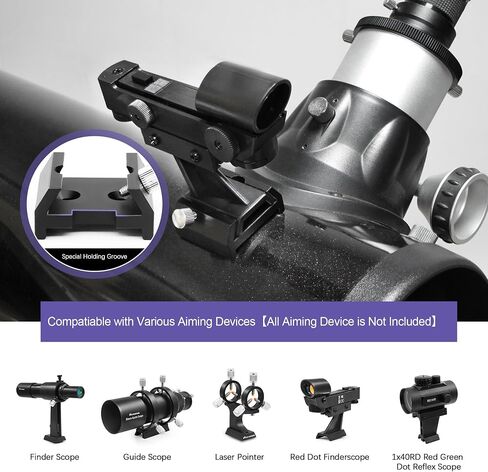 Astromania Tri -Finder Finderscope Mount - حزمة مع - قاعدة تثبيت مع فتحتين لمسامير M4 in Saudi Arabia