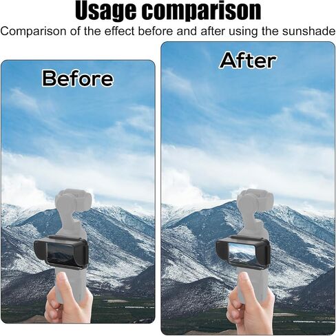 شاشة Screen Sunshade Cover for DJI Osmo Pocket 3 ، واقي شمس مضاد للشفقة من العدسة هود هود صلبة شمس الظل الملحقات لتعزيز الرؤية في الضوء الساطع in Saudi Arabia
