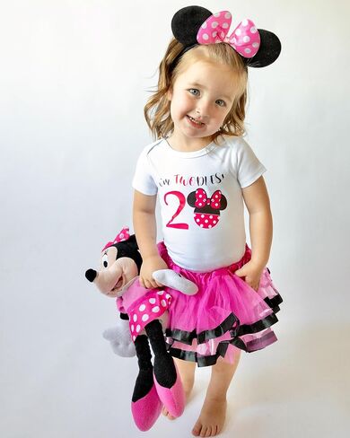 Luke and Lulu Birthday Girl Shirt – 2nd Birthday Outfit Girl – Toddler & Kids 2 Year Old Outfit – Cute Ears & Bow Design in Kuwait