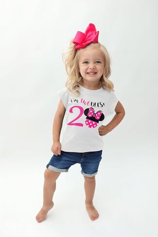 Luke and Lulu Birthday Girl Shirt – 2nd Birthday Outfit Girl – Toddler & Kids 2 Year Old Outfit – Cute Ears & Bow Design in Saudi Arabia