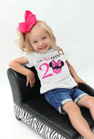 Luke and Lulu Birthday Girl Shirt – 2nd Birthday Outfit Girl – Toddler & Kids 2 Year Old Outfit – Cute Ears & Bow Design in Saudi Arabia