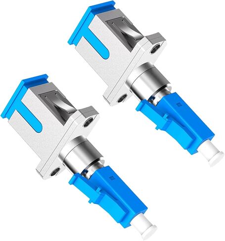 Poyiccot 2-Pack ST إلى محول SC ، الوضع المفرد 9/125um SC/UPC إلى محول الألياف الذكور ST/UPC ، مقرن Simplex Hybrid Panbrid الألياف الضوئية لمقياس الطاقة البصرية in Kuwait