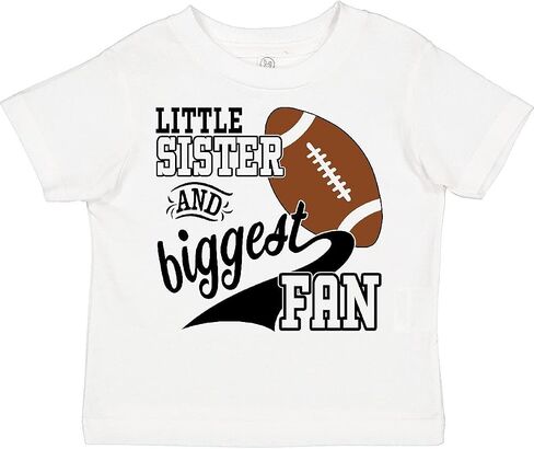 inktastic Little Sister and Biggest Fan- Football Player Toddler T-Shirt in Saudi Arabia