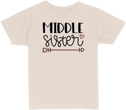 Heart Middle Sister Toddler Kids T-Shirt in Saudi Arabia