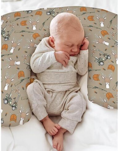 Watercolor Mallard Ducks Baby Nursing Pillow Covers for Boy Girl Duck Hunting Nursery Pillowcase for Breastfeeding Pillows Wild Ducks Birds Soft Stretchy Slipcovers for Newborn Infant in Saudi Arabia