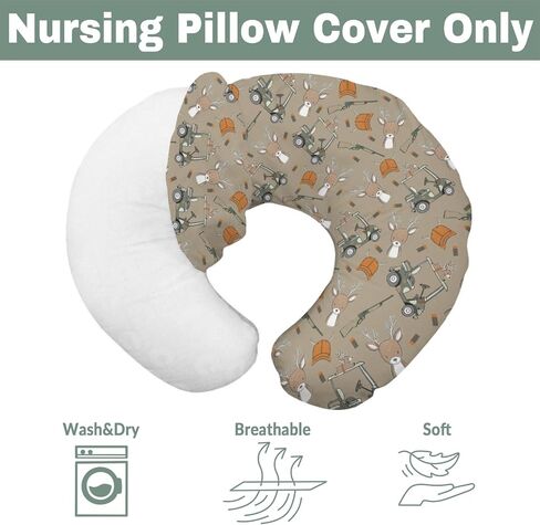 Watercolor Mallard Ducks Baby Nursing Pillow Covers for Boy Girl Duck Hunting Nursery Pillowcase for Breastfeeding Pillows Wild Ducks Birds Soft Stretchy Slipcovers for Newborn Infant in Saudi Arabia
