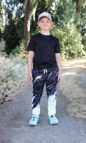 uideazone في سن المراهقة بنين بنات Sweatpants مضحك 3D الرسم الركض السراويل للرياضة الصالة الرياضية حجم عارضة 6-13 سنة in Saudi Arabia
