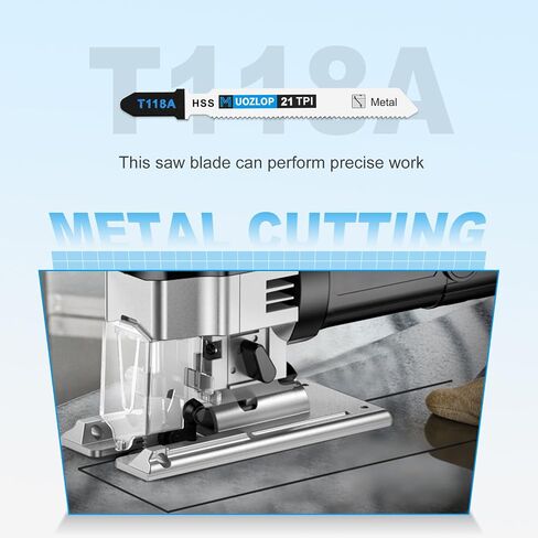 20pcs 21TPI T118A Jigsaw Blades | Jig Saw Blades with Storage Case,T-Shank jig Saw Blades for Metal Cutting in Saudi Arabia