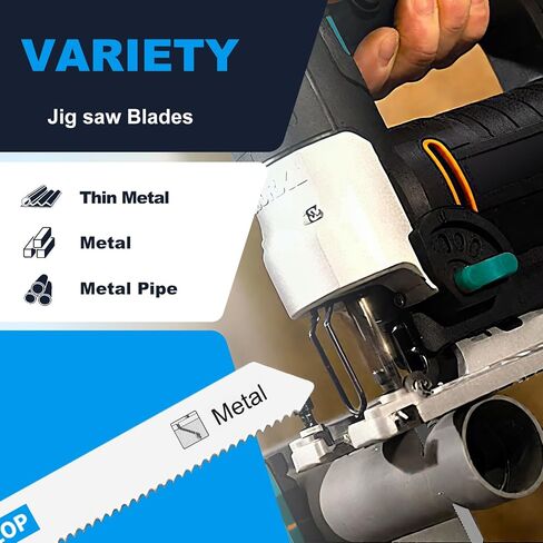 20pcs 21TPI T118A Jigsaw Blades | Jig Saw Blades with Storage Case,T-Shank jig Saw Blades for Metal Cutting in Saudi Arabia