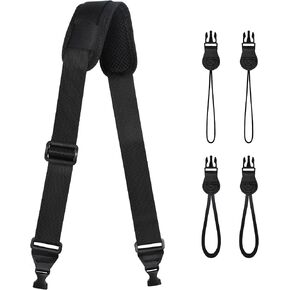 TIMISM Shoulder Strap with Pad, 2 Sets of Quick Release Buckles, Black | Adjustable between 39" to 63", Replacement Comfortable Neck Lanyard for Camera, Tablet, iPad, Laptop, Binocular, Luggage Bag in Saudi Arabia