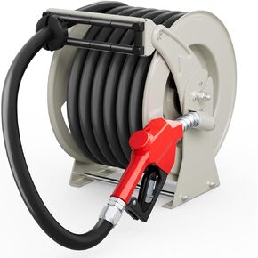 بكرة خرطوم وقود الديزل 3/4 '' × 50 قدم مع فوهة وقود ، بكرة خرطوم الوقود 300PSI قابلة للتراجع عن طريق البناء الصلب الصناعي الثقيل in Kuwait