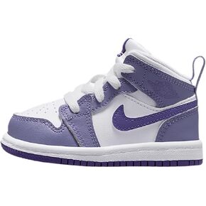 Jordan 1 Mid Baby/Toddler Shoes (Dusty Amethyst/White/Court Purple) in Saudi Arabia