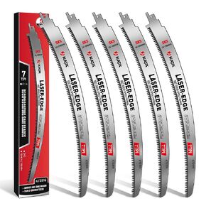 KATA 15 Inch Pruning Reciprocating Saw Blades, 7 TPI for Branches, 5 Pack | Value Pack SK5 Curved Wood Cutting Blades for Thick Branches, Green Wood, Fallen Limbs, Firewood and Property Cleanup in Saudi Arabia