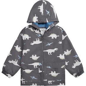 Carter's Baby Boy's Fleece-Lined Flap-Pocket Rain Jacket Midweight Coat, Dark Grey in Kuwait