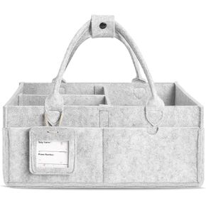 GEMII DIAPER CADDY Organizer - منظم كبير للأطفال مع مقبض مع فتى أو فتاة أساسيات حديثي الولادة (دقيق الشوفان ، كبير) in Kuwait