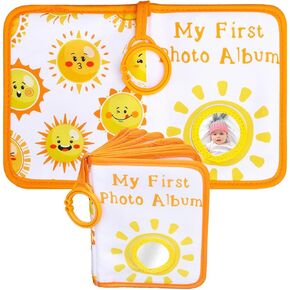 Sun Baby's Family Album Cute Clit Cartoon Sun Photo ألبوم محتجز 4 × 6 "صور قطعة قماش ناعمة مع مرآة أمان لطفل دش الأطفال حديثي الولادة in Kuwait