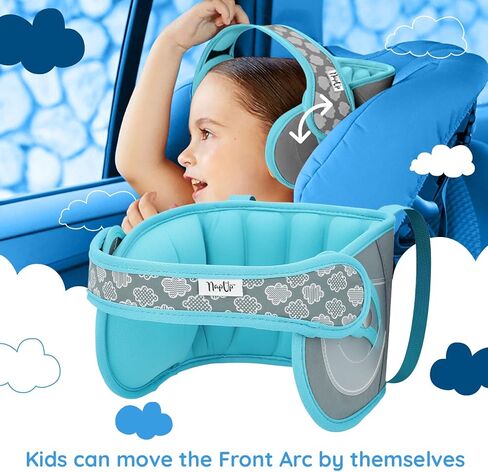 NAPUP Child Head Support for Car Seats – Safe, Comfortable Head & Neck Pillow Support Solution for Front Facing Car Seats and High Back Boosters – Baby & Kids Travel Accessories (Grey) in Saudi Arabia