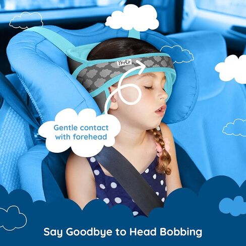 NAPUP Child Head Support for Car Seats – Safe, Comfortable Head & Neck Pillow Support Solution for Front Facing Car Seats and High Back Boosters – Baby & Kids Travel Accessories (Grey) in Saudi Arabia