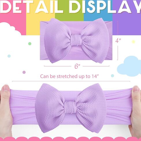 3 Pcs Baby Girl Headbands 6’’ Pink Bows Strawberry Hair Accessories Summer Outfits for Newborn Infant Toddler Girls Clothes in Saudi Arabia