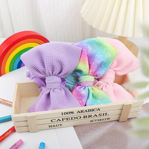3 Pcs Baby Girl Headbands 6’’ Pink Bows Strawberry Hair Accessories Summer Outfits for Newborn Infant Toddler Girls Clothes in Saudi Arabia