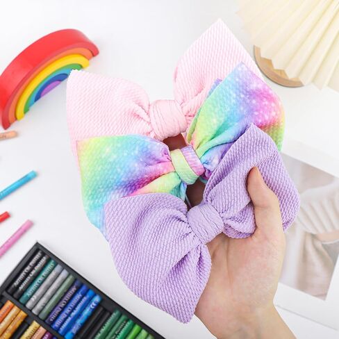 3 Pcs Baby Girl Headbands 6’’ Pink Bows Strawberry Hair Accessories Summer Outfits for Newborn Infant Toddler Girls Clothes in Saudi Arabia