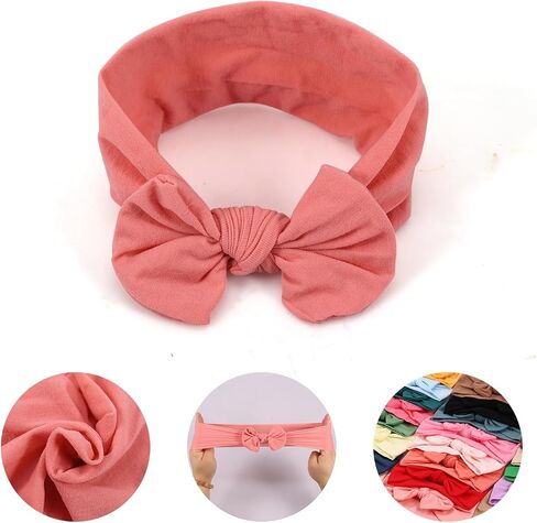 31Pcs Baby Bows Headbands Soft Nylon Baby Girl Bows Elastic Handmade Toddler Bows Headwrap Colorful Girls Hair Bows Girls Hair Accessories for Newborn Infant Toddler Kids in Kuwait