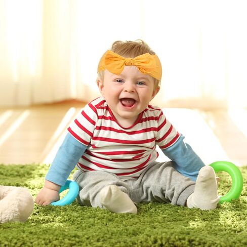 31Pcs Baby Bows Headbands Soft Nylon Baby Girl Bows Elastic Handmade Toddler Bows Headwrap Colorful Girls Hair Bows Girls Hair Accessories for Newborn Infant Toddler Kids in Kuwait