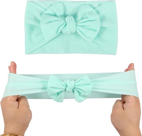 31Pcs Baby Bows Headbands Soft Nylon Baby Girl Bows Elastic Handmade Toddler Bows Headwrap Colorful Girls Hair Bows Girls Hair Accessories for Newborn Infant Toddler Kids in Kuwait