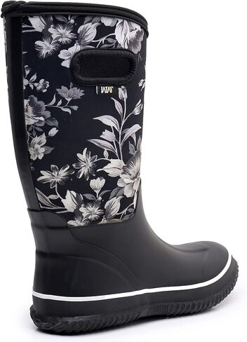 WTW Womens Mid Calf Rain Boots - مقاوم للماء Neoprene Rubber Boots Mud Outdoor Hunting Garden Boots in Kuwait