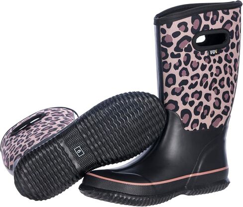 WTW Womens Mid Calf Rain Boots - مقاوم للماء Neoprene Rubber Boots Mud Outdoor Hunting Garden Boots in Kuwait