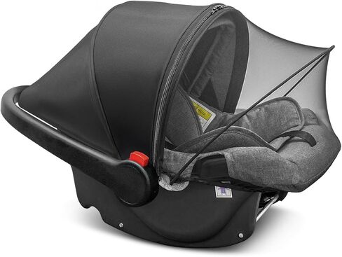 Universal Car Seat Canopy, Baby Car Seat Cover, Mosquito Net with Sunshade & Zipper - Breathable Mesh Infant Bug Net for Baby | Elastic Edge, Portable & Machine Washable in Kuwait