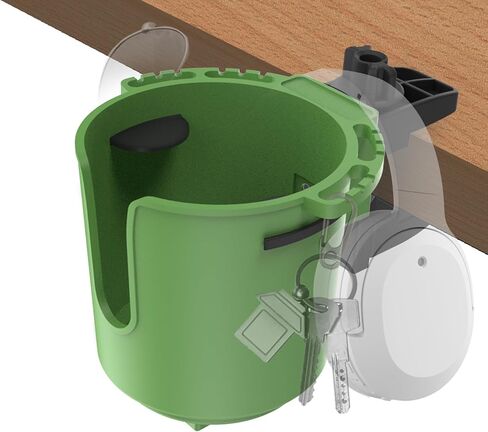 Desk Cup Holder, Anti-Spill Table Cup Holder for Water Bottles, Wheelchairs, Workstations, Gaming Desk Accessories. (Black, Large) in Kuwait