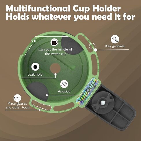 Desk Cup Holder, Anti-Spill Table Cup Holder for Water Bottles, Wheelchairs, Workstations, Gaming Desk Accessories. (Black, Large) in Kuwait