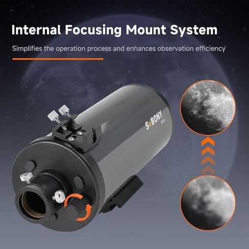 SVBONY MK90 Astronomy Visual Kit, Maksutov Cassegrain Telescope for Adults, Compact and Lightweight OTA with Finderscope, Diagonal Mirror and Zoom Eyepiece, for Planet Moon Visual, Daily Observation in Saudi Arabia
