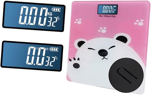 ERINGOGO High Precision Electronic Weight Scale for Adults and Boy Girl Digital Cartoon Design with Temperature Detection Capacity Thin Portable Body Scale for in Saudi Arabia