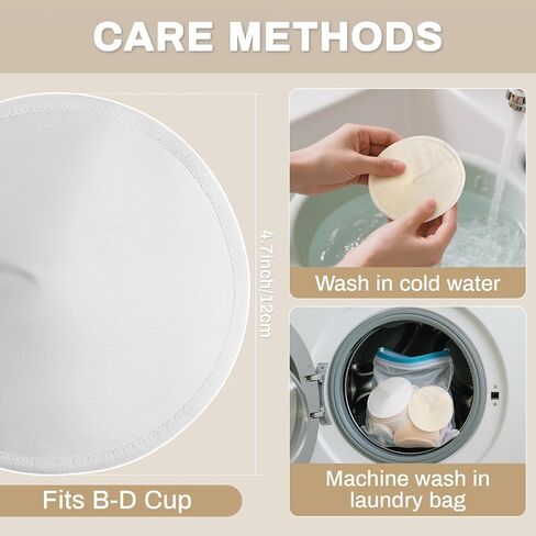 10 PCS Reusable Nursing Pads - Breast Pads for Leaking Milk Nipple Pads for Breastfeeding Essentials Nipple Shields for Breastfeeding Newborn Washable Nursing Bra Cover Pads Multicolor L 4.7" in Saudi Arabia