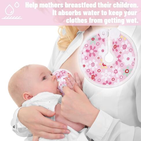 32 Pieces G Tube Button Covers G Tube Pad Holder Cotton Pads for Feeding Support Reusable Feeding Cotton Supplies Soft Covers for Breastfeeding Nursing Care, 4 Designs(Fresh Flower) in Saudi Arabia