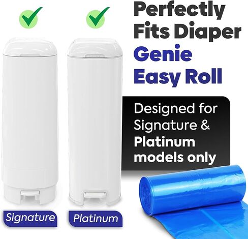 أكياس إعادة ملء الحفاضات لـ Diaper Genie Easy Roll - 60 كيسًا (2x30) - أكياس فقط ، لا توجد خرطوشة - تحكم في الرائحة القصوى - 100 ٪ متوافقة مع Pails البلاتين والتوقيع ، يحمل 2820 حفاضات حديثي الولادة in Kuwait