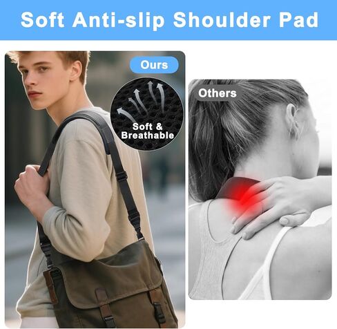 TIMISM Shoulder Strap with Pad, 2 Sets of Quick Release Buckles, Adjustable between 39" to 63", Replacement Comfortable Neck Lanyard for Camera, Tablet, iPad, Laptop, Binocular, Luggage Bag, Black in Kuwait