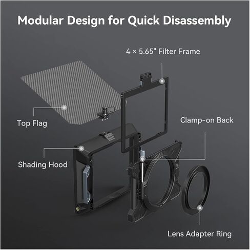 4Pcs 5.65inch Lightweight Multifunctional Modular Matte Box for DSLR Camcorders Filmmaking(80 and 85-95mm Ring) in Saudi Arabia
