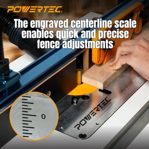 POWERTEC 24" x 32" Benchtop Router Table w/Aluminum Insert Plate – Laminated MDF Top, Reducer Rings, Leveling Screws, and Starting Pin Compatible with Bosch, DeWalt, Makita, and Other Brands (71964) in Saudi Arabia